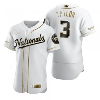 Washington Nationals Michael A. Taylor Nike White Authentic Golden Edition Jersey