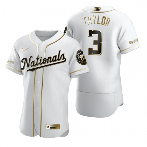 Washington Nationals Michael A. Taylor Nike White Authentic Golden Edition Jersey