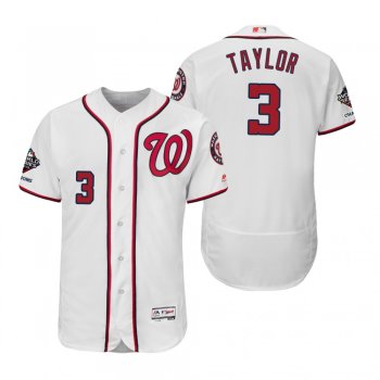 Michael Taylor Washington Nationals White 2019 World Series Champions Flex Base Jersey