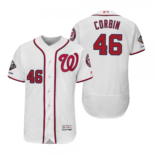 Patrick Corbin Washington Nationals White 2019 World Series Champions Flex Base Jersey