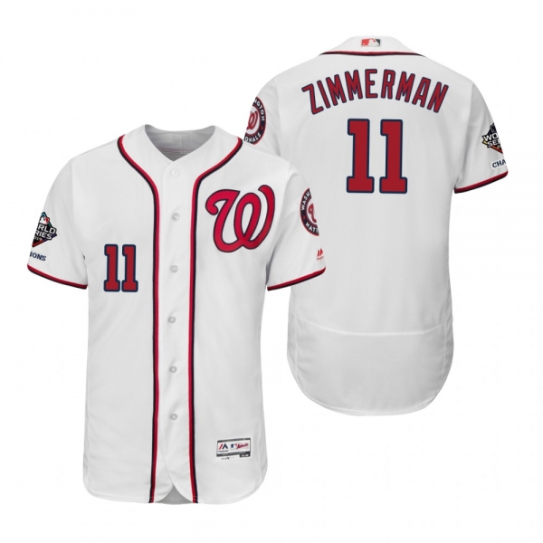 Ryan Zimmerman Washington Nationals White 2019 World Series Champions Flex Base Jersey