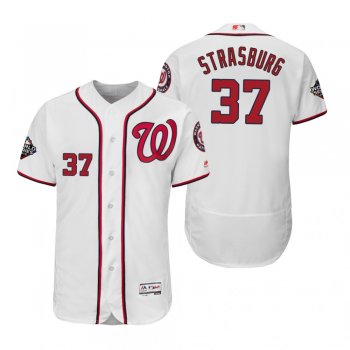 Stephen Strasburg Washington Nationals White 2019 World Series Flex Base Jersey