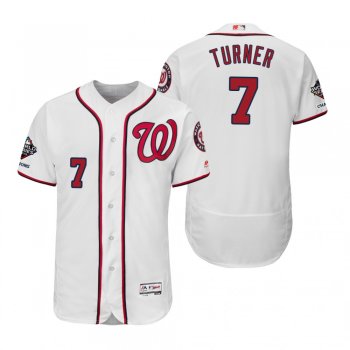 Trea Turner Washington Nationals White 2019 World Series Champions Flex Base Jersey