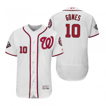 Yan Gomes Washington Nationals White 2019 World Series Flex Base Jersey