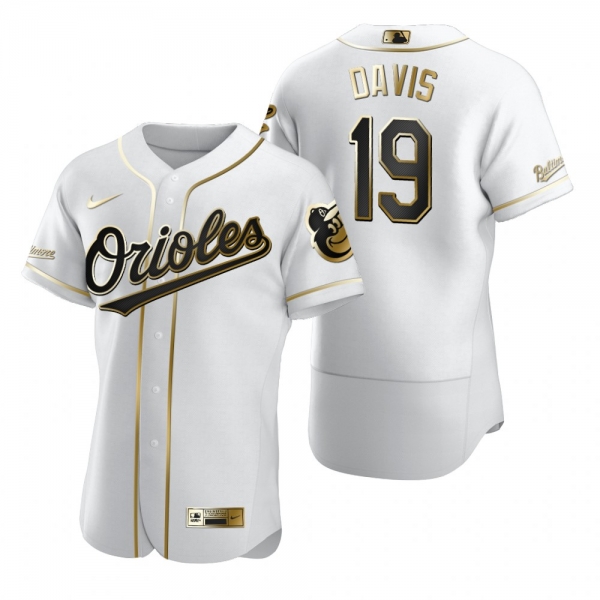 Baltimore Orioles Chris Davis Nike White Authentic Golden Edition Jersey