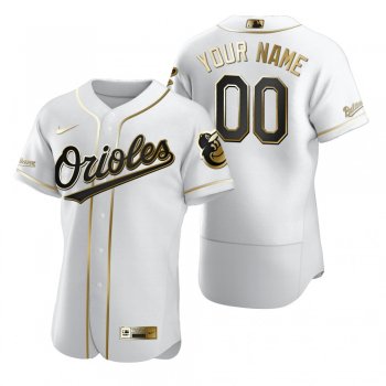 Baltimore Orioles Custom Nike White Authentic Golden Edition Jersey