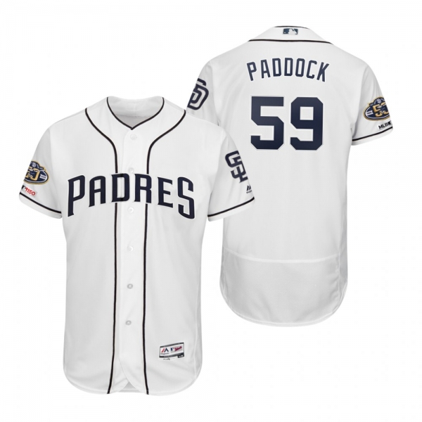 Chris Paddack #59 San Diego Padres White Flex Base Jersey