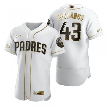 San Diego Padres Garrett Richards Nike White Authentic Golden Edition Jersey