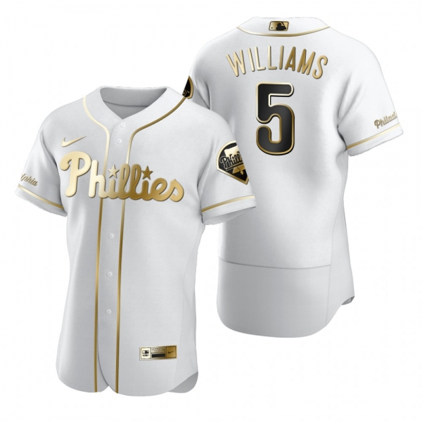 Philadelphia Phillies Nick Williams Nike White Authentic Golden Edition Jersey