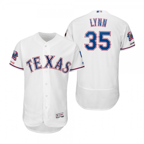 Lance Lynn #35 Texas Rangers White Flex Base Jersey