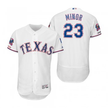 Mike Minor #23 Texas Rangers White Flex Base Jersey