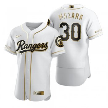 Texas Rangers Nomar Mazara Nike White Authentic Golden Edition Jersey