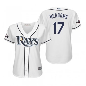 Austin Meadows Tampa Bay Rays White 2019 Postseason Cool Base Jersey