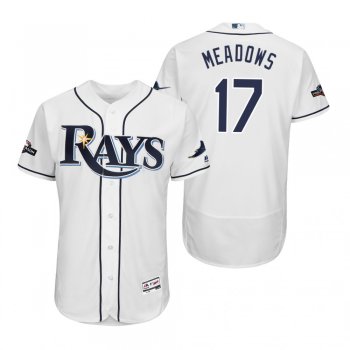 Austin Meadows Tampa Bay Rays White 2019 Postseason Flex Base Jersey