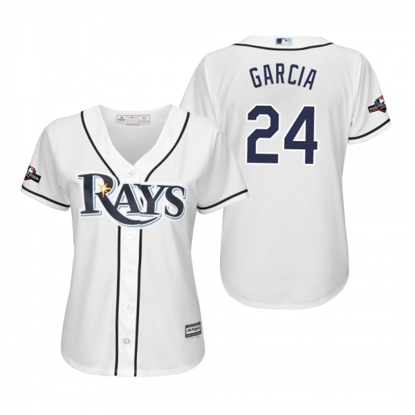 Avisail Garcia Tampa Bay Rays White 2019 Postseason Cool Base Jersey