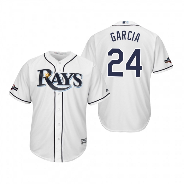 Avisail Garcia Tampa Bay Rays White 2019 Postseason Cool Base Jersey