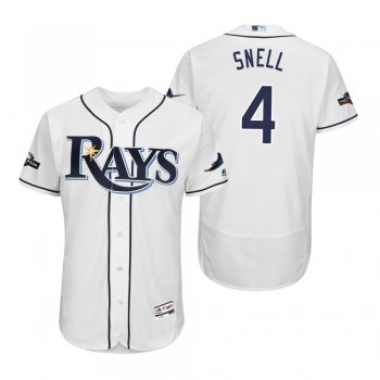 Blake Snell Tampa Bay Rays White 2019 Postseason Flex Base Jersey