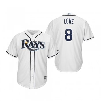 Brandon Lowe Tampa Bay Rays White Cool Base Official Jersey