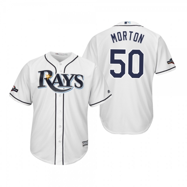 Charlie Morton Tampa Bay Rays White 2019 Postseason Cool Base Jersey