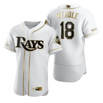 Tampa Bay Rays Joey Wendle Nike White Authentic Golden Edition Jersey