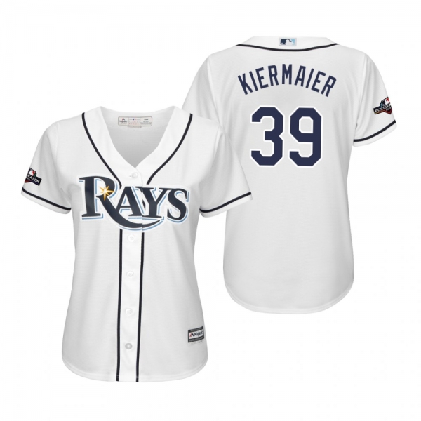 Kevin Kiermaier Tampa Bay Rays White 2019 Postseason Cool Base Jersey