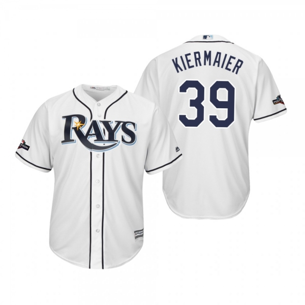 Kevin Kiermaier Tampa Bay Rays White 2019 Postseason Cool Base Jersey