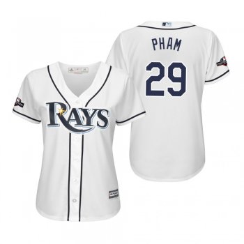 Tommy Pham Tampa Bay Rays White 2019 Postseason Cool Base Jersey