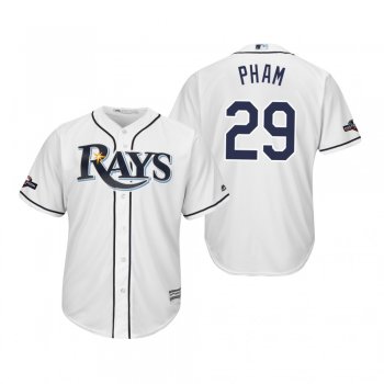 Tommy Pham Tampa Bay Rays White 2019 Postseason Cool Base Jersey