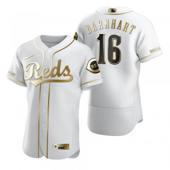 Cincinnati Reds Tucker Barnhart Nike White Authentic Golden Edition Jersey