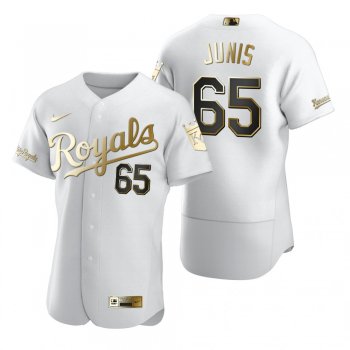 Kansas City Royals Jakob Junis Nike White Authentic Golden Edition Jersey