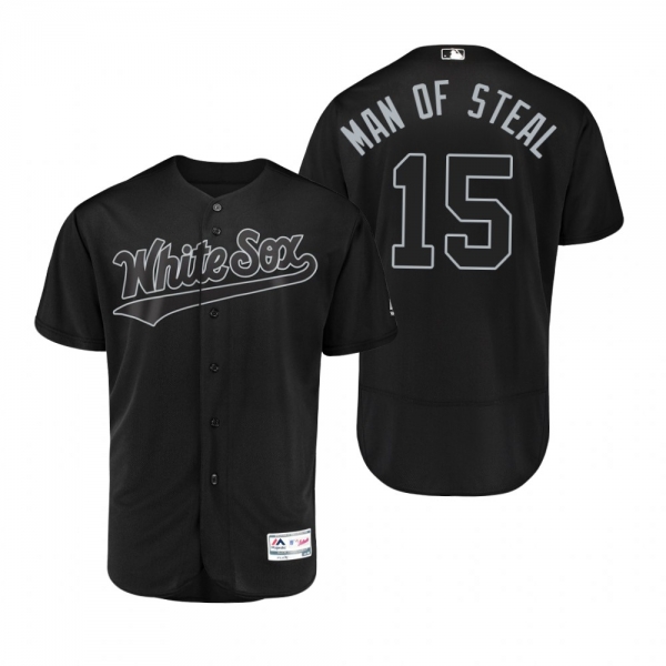 Chicago White Sox Adam Engel Man Of Steal Black 2019 Players' Weekend Authentic Jersey