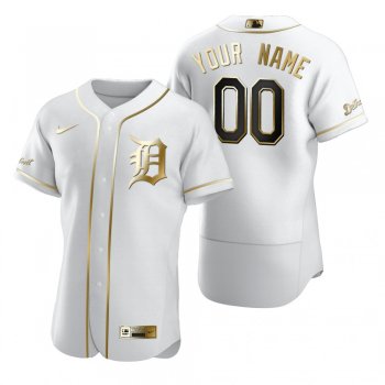 Detroit Tigers Custom Nike White Authentic Golden Edition Jersey