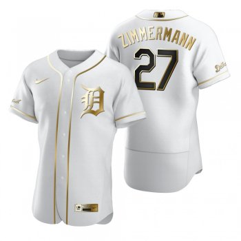 Detroit Tigers Jordan Zimmermann Nike White Authentic Golden Edition Jersey