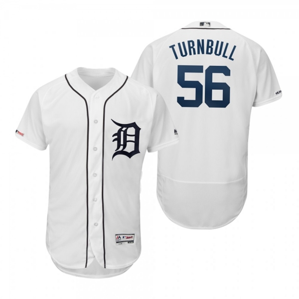 Spencer Turnbull #56 Detroit Tigers White Flex Base Jersey