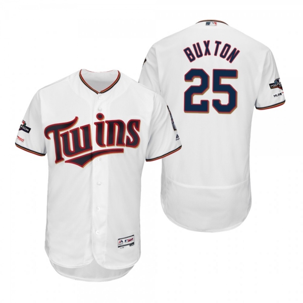 Byron Buxton Minnesota Twins White 2019 Postseason Flex Base Jersey