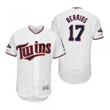 Jose Berrios Minnesota Twins White 2019 Postseason Flex Base Jersey