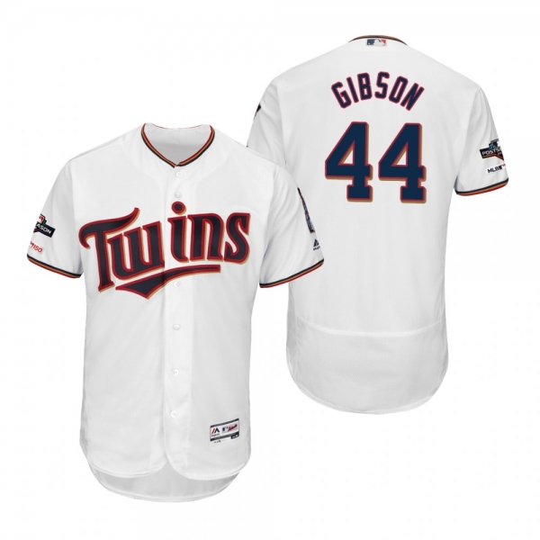 Kyle Gibson Minnesota Twins White 2019 Postseason Flex Base Jersey