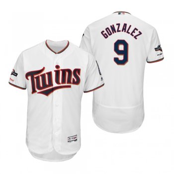 Marwin Gonzalez Minnesota Twins White 2019 Postseason Flex Base Jersey