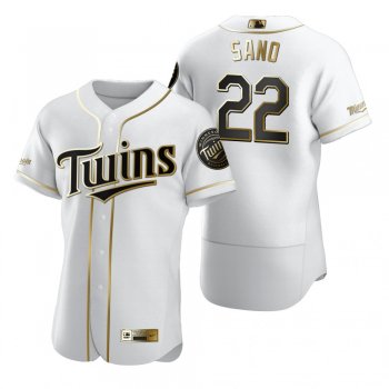 Minnesota Twins Miguel Sano Nike White Authentic Golden Edition Jersey