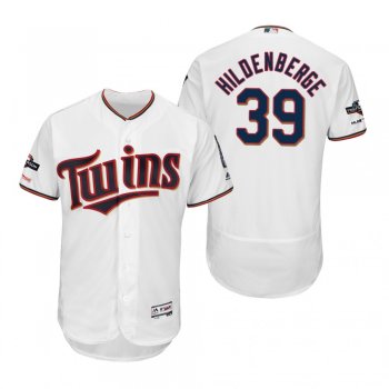 Trevor Hildenberger Minnesota Twins White 2019 Postseason Flex Base Jersey