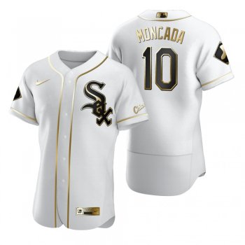 Chicago White Sox Yoan Moncada Nike White Authentic Golden Edition Jersey