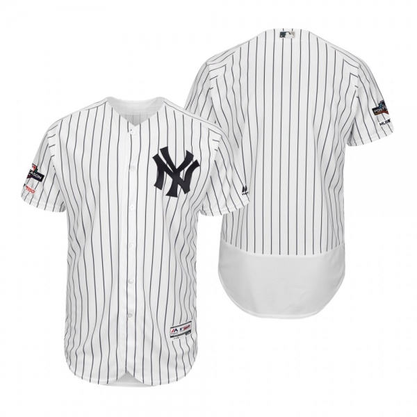 New York Yankees White 2019 Postseason Flex Base Jersey