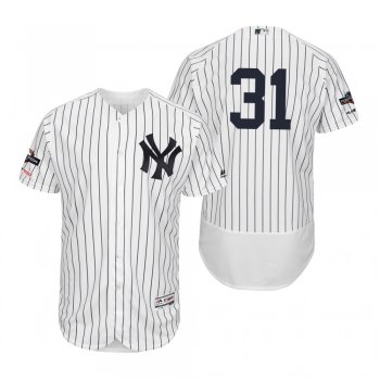 Aaron Hicks New York Yankees White 2019 Postseason Flex Base Jersey