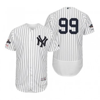 Aaron Judge New York Yankees White 2019 Postseason Flex Base Jersey