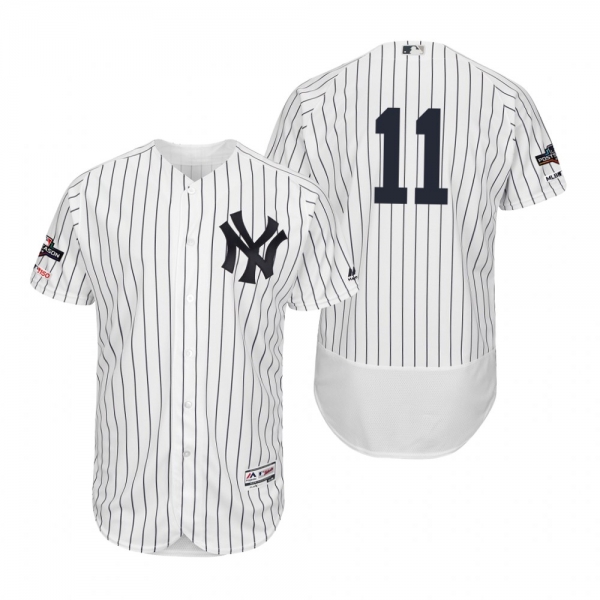 Brett Gardner New York Yankees White 2019 Postseason Flex Base Jersey