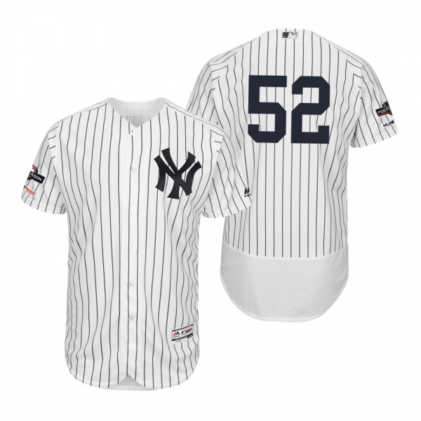 C.C. Sabathia New York Yankees White 2019 Postseason Flex Base Jersey