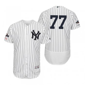 Clint Frazier New York Yankees White 2019 Postseason Flex Base Jersey