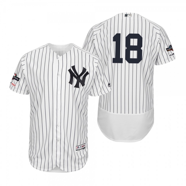 Didi Gregorius New York Yankees White 2019 Postseason Flex Base Jersey