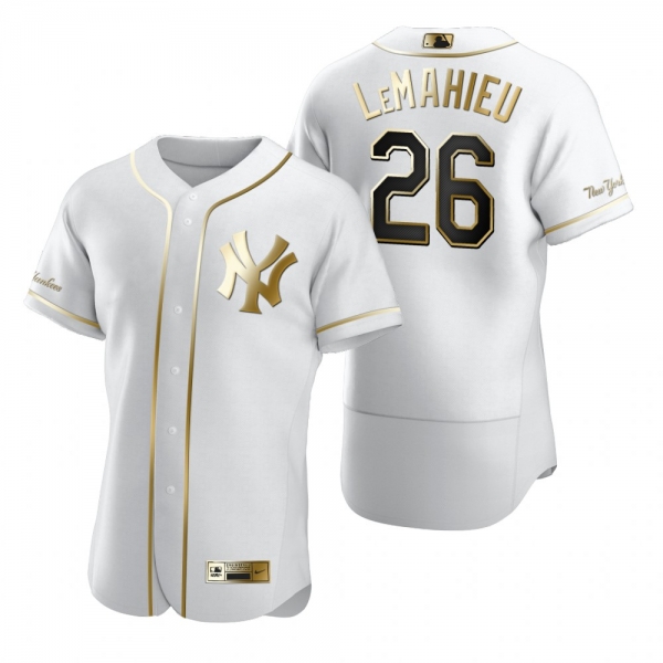 New York Yankees DJ LeMahieu Nike White Authentic Golden Edition Jersey