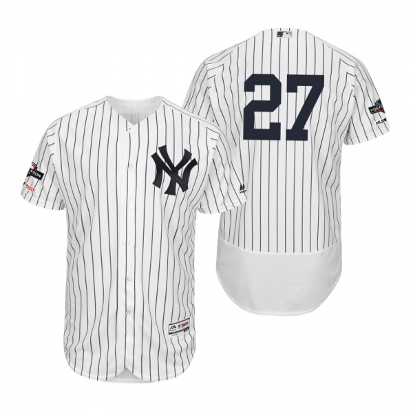 Giancarlo Stanton New York Yankees White 2019 Postseason Flex Base Jersey